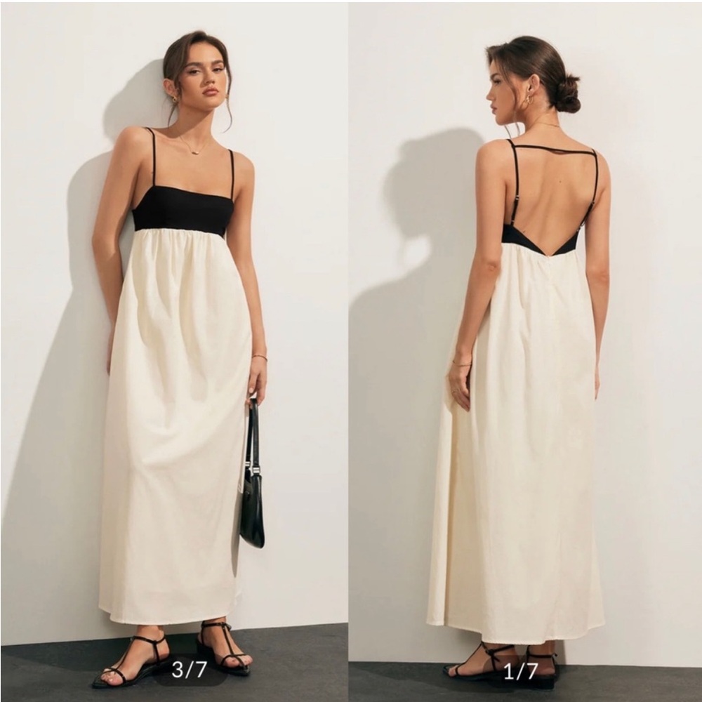 Commense Two-Tone Maxi Dress